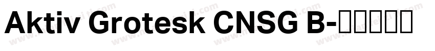 Aktiv Grotesk CNSG B字体转换